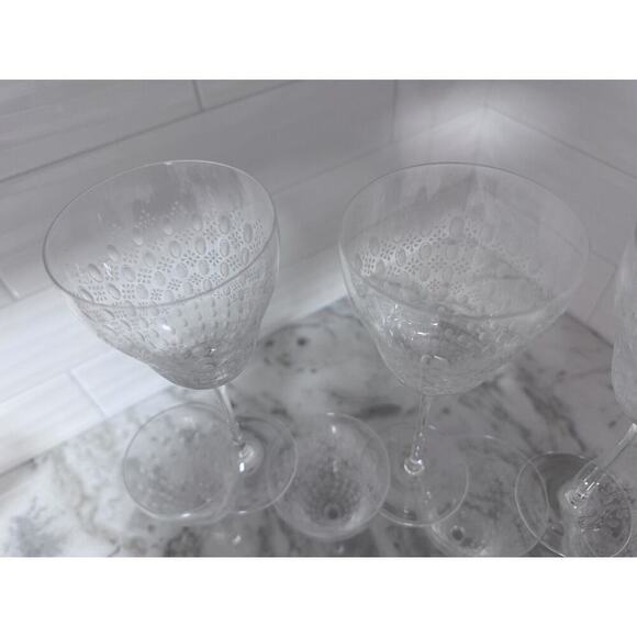 Rosenthal Motif Medium Crystal Wine Glasses Set Of 9 Signed Retired. - Picture 6 of 10